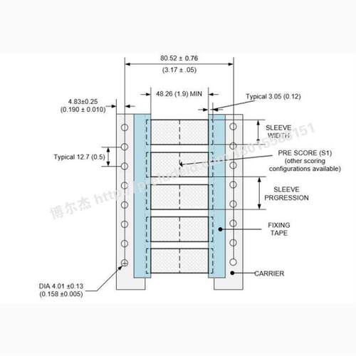 TMS-SCE-1K-3.16-2.0-5泰科Tyco卷装热缩标识管TE可打印分段套管