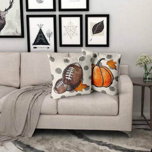 海外仓TEMU跨境Polka Dot Print Pillow Covers Farmhouse