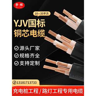 Wdz-Yjv电缆国家标准2 3 4 5铜芯X6 10 16 25 35方形二、三相五芯