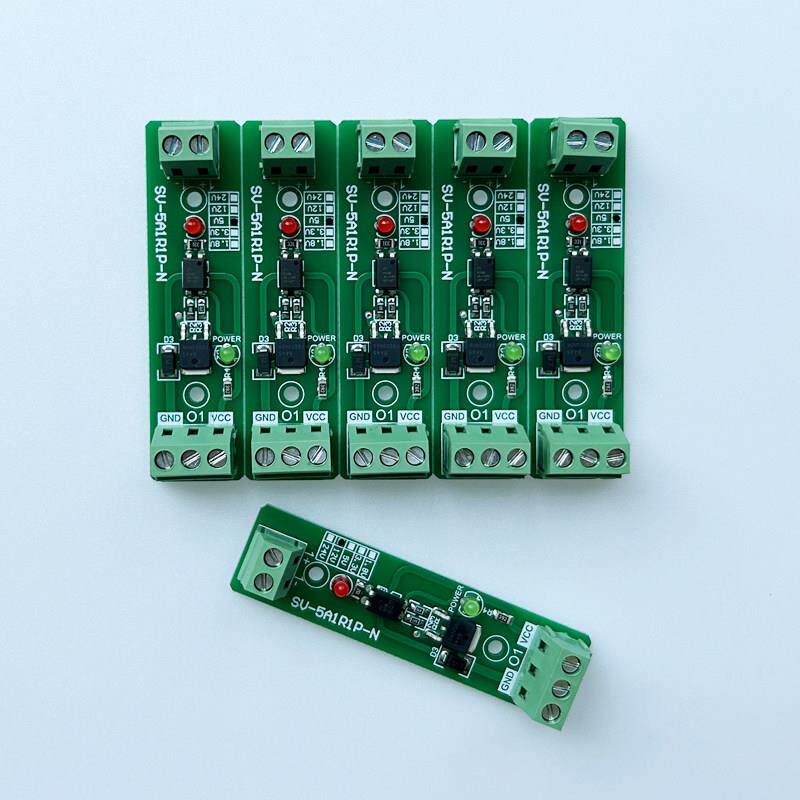 PLC直流放大板 3.3V5V12V24V通用 电磁阀继电器驱动板SV-5A1R1P-N
