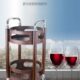 餐厅酒店酒水车实木茶水车移动简约美容餐边小推车圆形饮料车高档