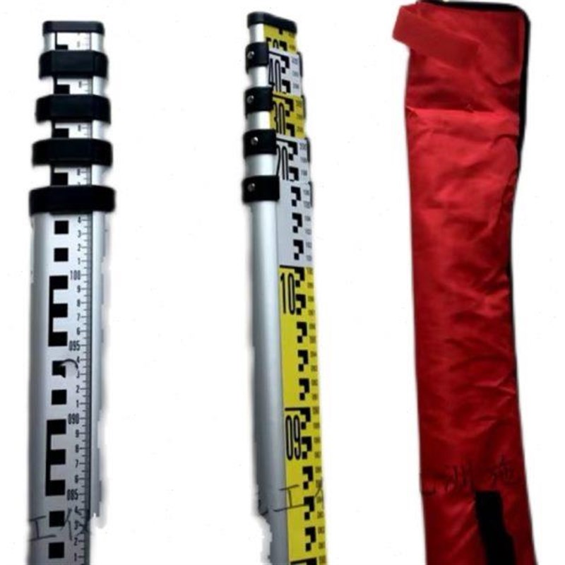 清测量树尺椭标双面刻度杆尺圆形A水超5米伸缩尺标尺塔尺量深刻度