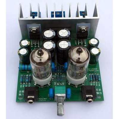 hifi发烧6j1电子管前级推lm1875t小功放机胆机功放板耳放diy套件