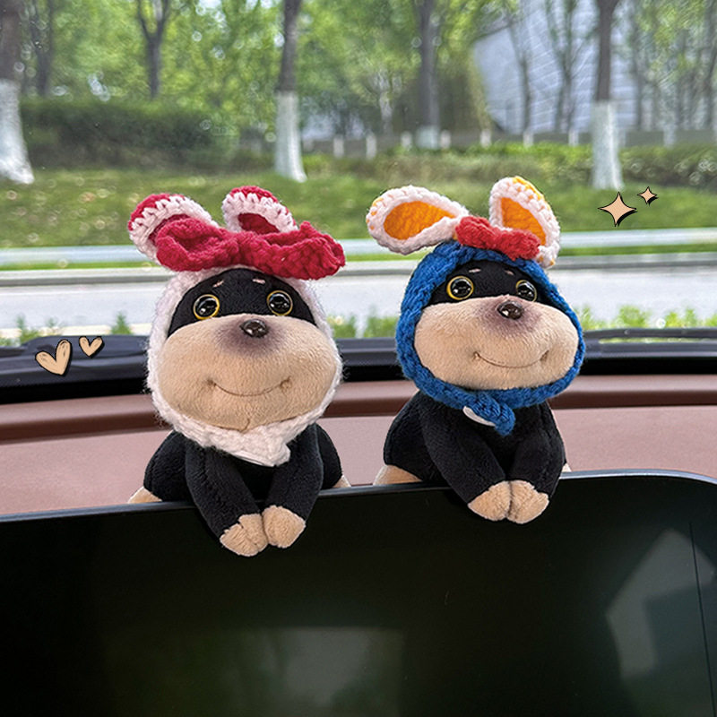 毛绒可爱趴趴公仔蜜蜂狗车载饰品摆件汽车中控台显示屏玩偶小摆件,汽车用品/电子/清洗/改装,摆件,淘宝优惠券,粉丝福利购,淘宝优惠卷