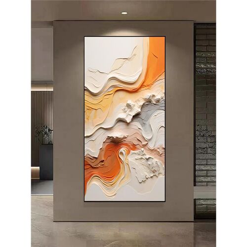 进门生财入户玄关挂画客厅正对门玄幻装饰画过道走廊尽头墙面壁画