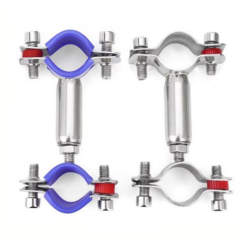 304不锈钢双头管卡固定管支架抱箍管夹水管夹子管道卡扣卡箍