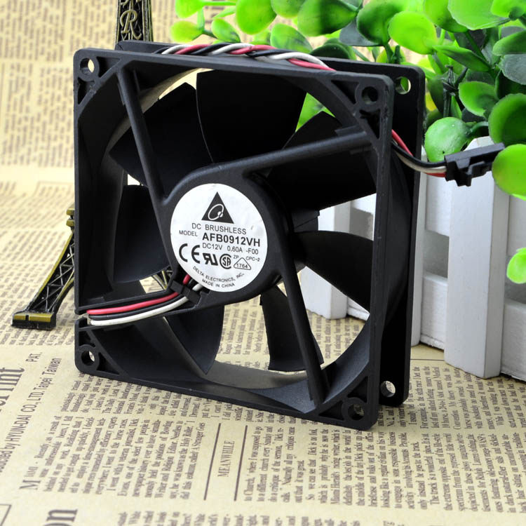 DELTA台达 9CM 12V 0.60A 2 3线 AFB0912VH-F00/R00 测速报警风扇