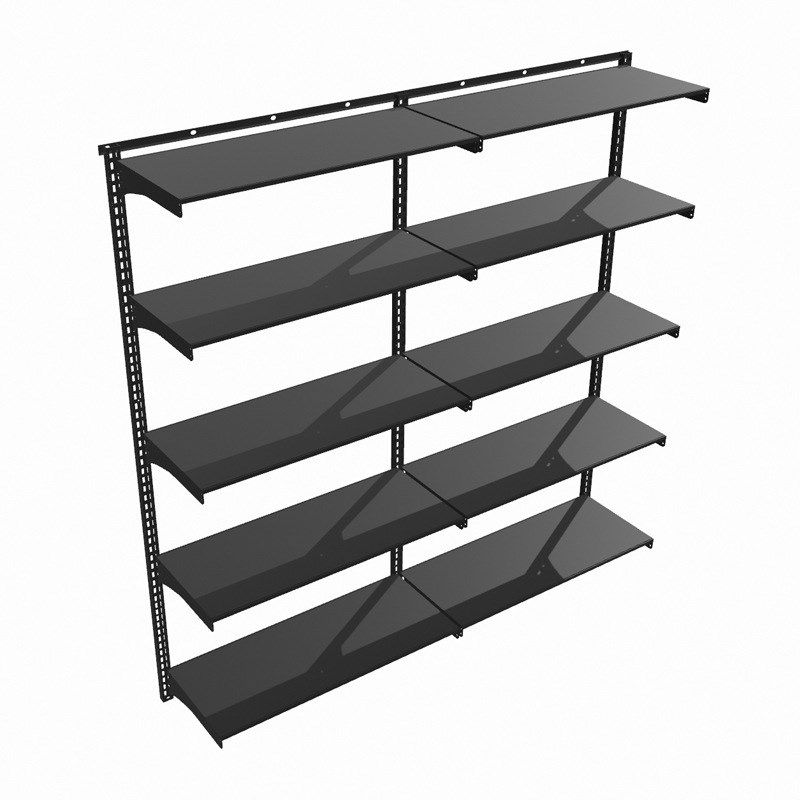 铭添上墙金属书架可调节置物架无甲醛壁挂洞洞板钢制桌上隔板收纳