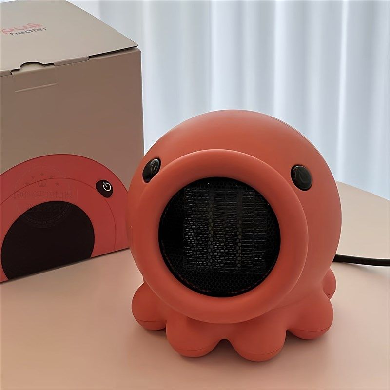 章鱼暖风机创意可爱家用小型迷你桌面暖风器办公室便携微型电暖气