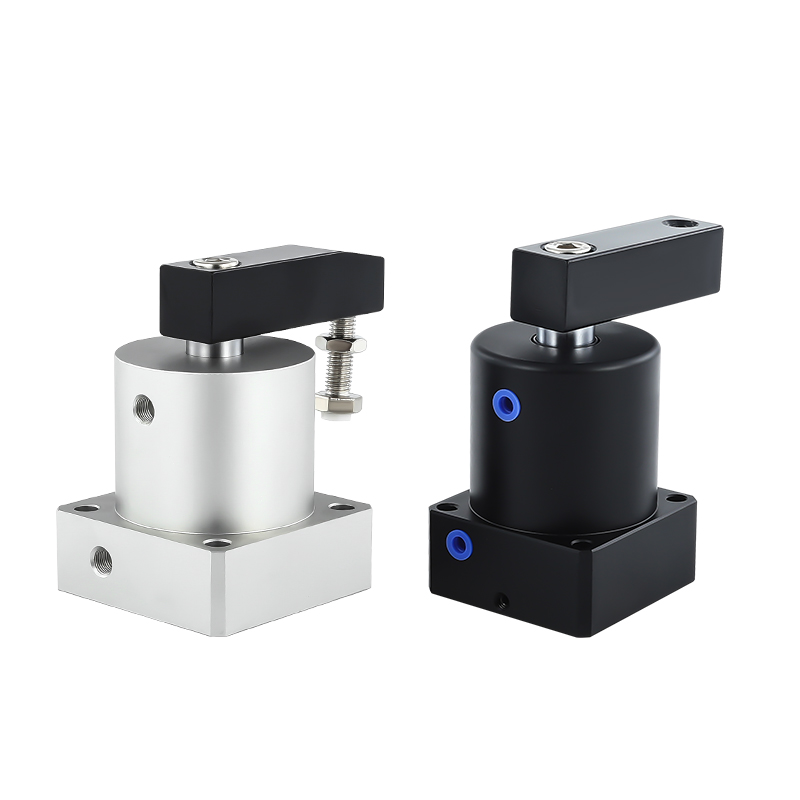 ACK旋转夹紧气缸90l度180气动小型SRC25转角下压32/40/50/63*90R/