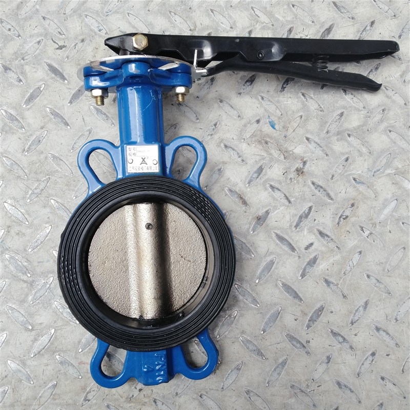 精品铸铁手柄传动对夹蝶阀手柄蝶阀DN50 65 80 100 150 200等口径