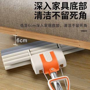 海绵拖耐把胶棉挤水拖地滚轮超吸水免用手洗家大号TKB用强结实拖