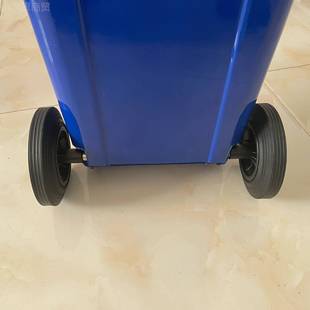 户外垃圾桶JQW轴轮2子0升120L100升轱辘实心4轴环卫垃圾箱轮配件