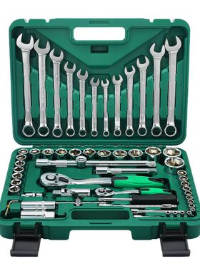 61件套修车工具套装套筒扳手工具全套家用汽车维修工具箱多功能