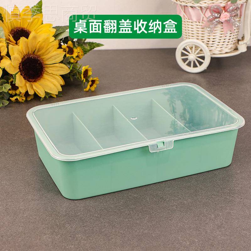 术彩塑料带盖分格收纳盒CGJ幼儿园美色画手工工画具盒衣柜抽屉袜