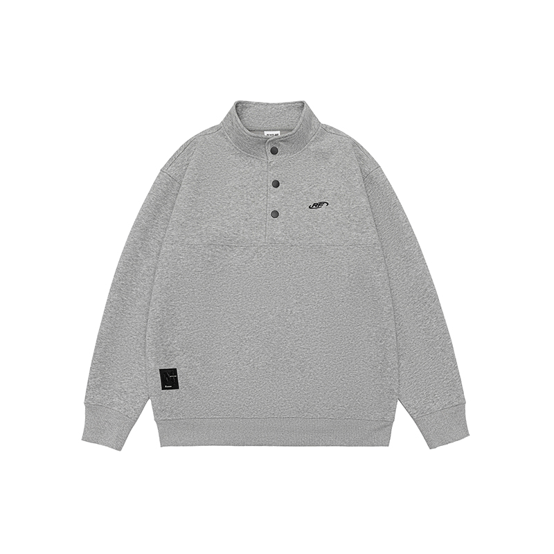 DESIGNSECRETS  25FW复古重磅立领卫衣男潮牌刺绣宽松休闲上衣服