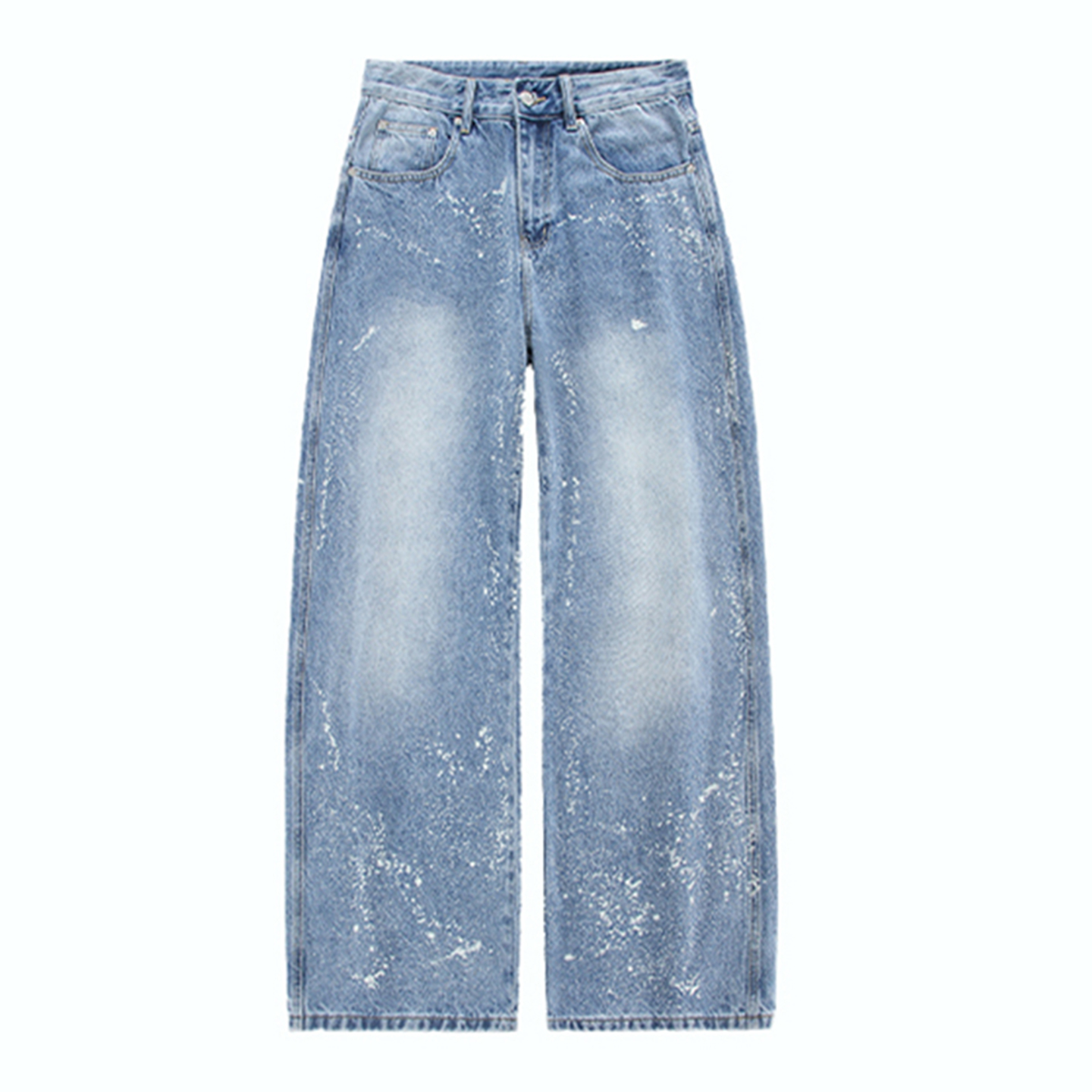 DESIGNSECRETS 2025SS高端洗水牛仔裤男士潮牌直筒宽松休闲长裤子