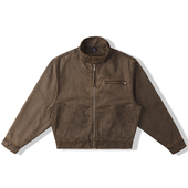 DESIGNSECRETS 重磅外套 美式 25FW巴安油蜡皮复古硬汉工装 夹克男款