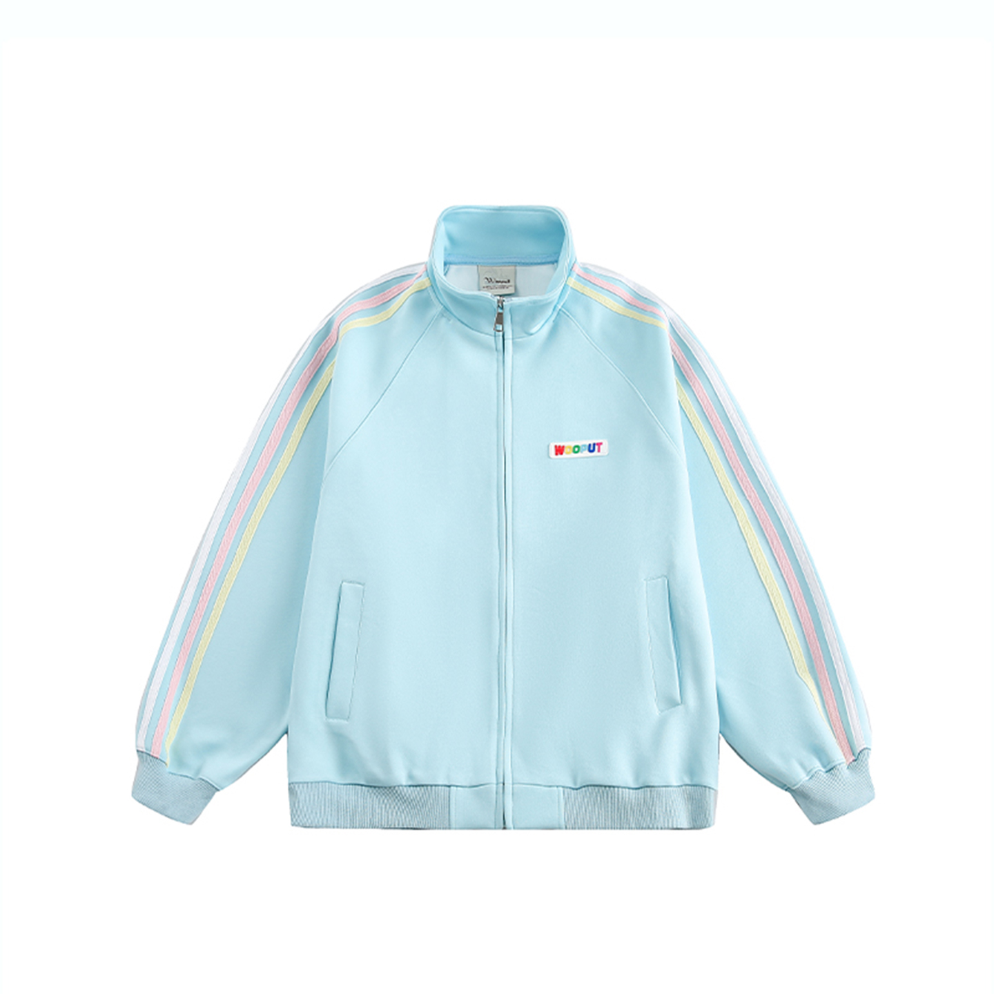 DESIGNSECRETS  25FW美式高端彩色字母立领外套男女情侣棒球服潮