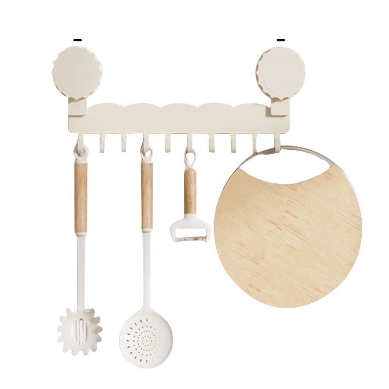 厂家供应厨房挂钩架吸盘免打孔勺子锅铲置物架多功能Y挂架厨具排