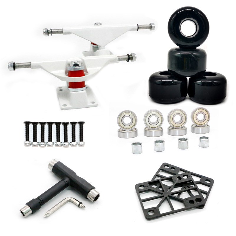 滑板桥5英寸支架双翘支架刷街桥铝合金滑板支架轮子套装