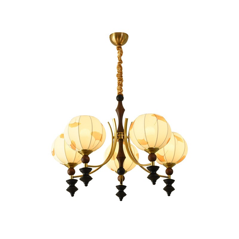 法式复古风氛围枫叶吊灯卧室灯高级感设计师款艺术灯具主卧书房灯