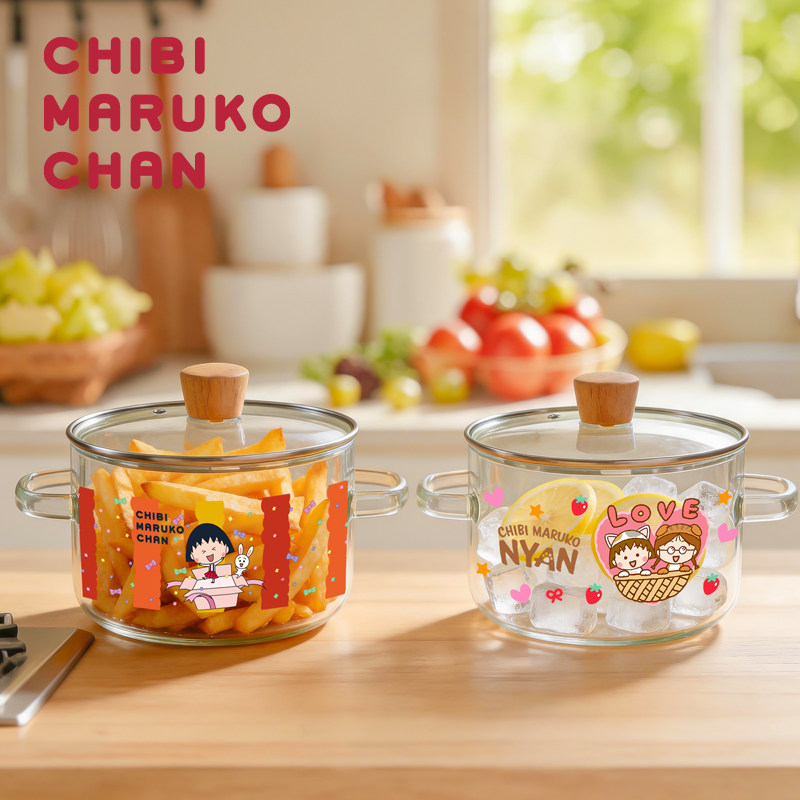 樱桃小丸子双耳碗1500ml 【款式随机】1个