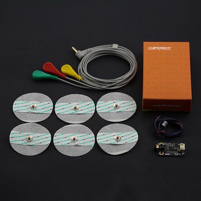 DFRobot单导联心电检测传感器兼容arduino测心跳模块传感器套件