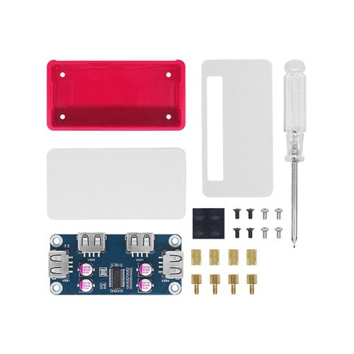 微雪 树莓派/PC适用 4路USB2.0扩展板 模块 HUB集线器 弹簧顶针式