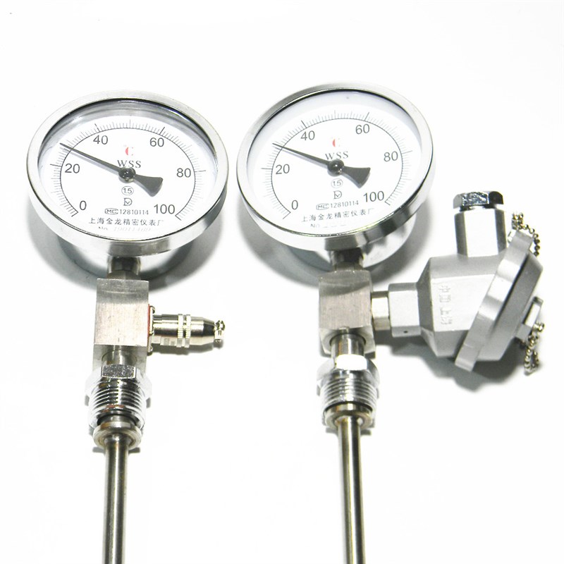 WSSP411远传双金属温度计带pt100输出4-20就地显示温度表WTYY1021