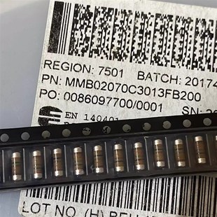 301K 1W进口色环晶圆电阻 MMB0207 20个MMB02070C3013FB200