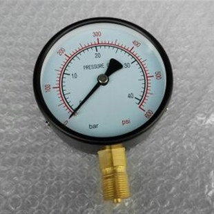 40bar 中英文双刻度压力表 压力0 直径100mm 600psi 出口型压力表