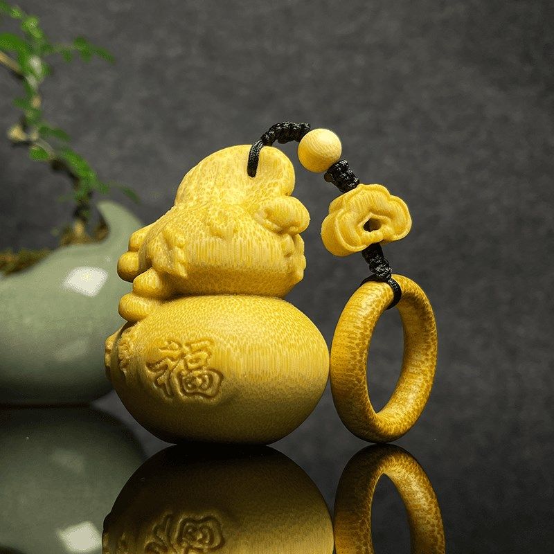 文玩手把件龙血金丝竹实心玉竹葫芦雕刻文玩葫芦盘玩竹子雕刻根雕