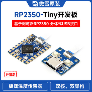 微雪 树莓派RP2350-Tiny微型开发板 双核双架构处理器MicroPython