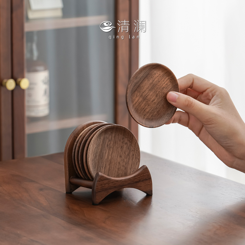 茶杯垫茶道功夫茶具配件茶盘茶桌摆件实木隔热垫茶托底托茶杯垫托