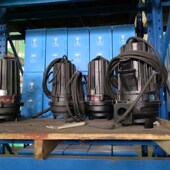 移动式 1.5KW口径50南京污水泵自耦 水泵 蓝深潜水排污泵WQ15