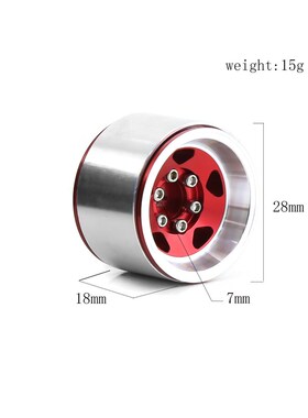 1/18 TRX4M路虎烈马1.0英寸金属轮毂 攀爬车铝合金轮毂 SCX24 FMS