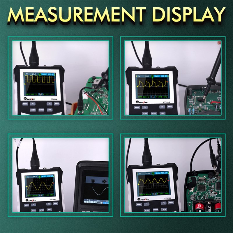 ET120M手持彩色模拟示波器120MHz频率500Msps采样率