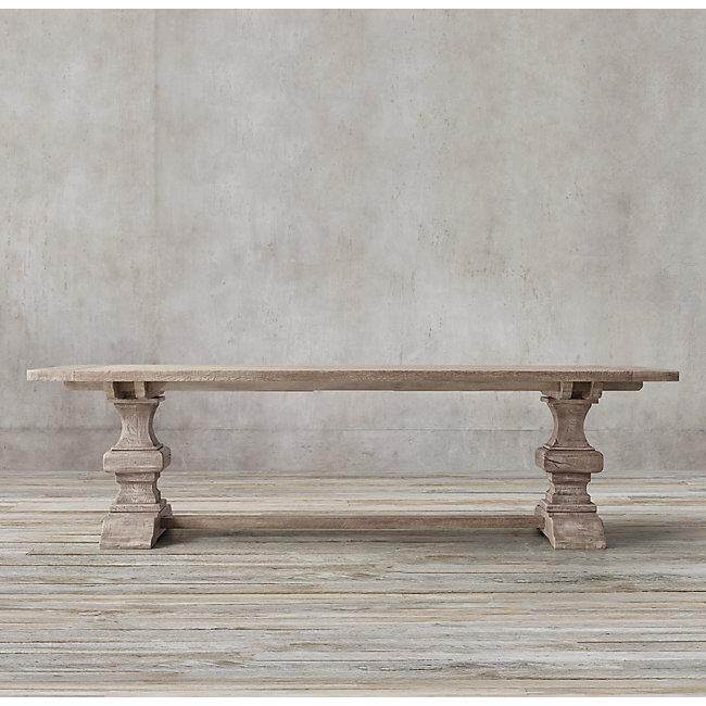 美式乡村实木做旧长桌法式复古餐桌椅组合别墅家用小户型餐厅家具