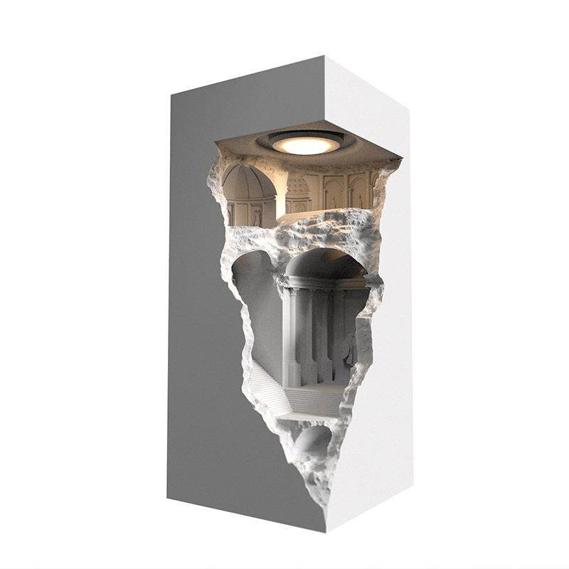 意大利欧式古典复古嵌入式石膏灯客厅卧室走廊过道墙角感应气氛灯