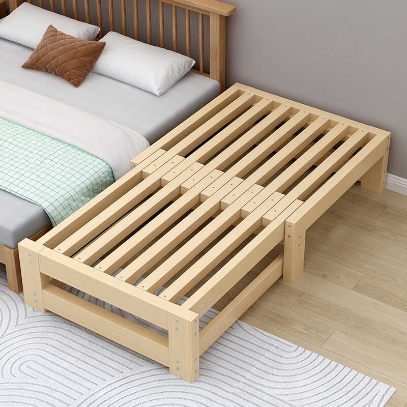 实木抽拉伸缩床阳台卧室小户型榻榻米简易拼接单人折叠沙发推拉床