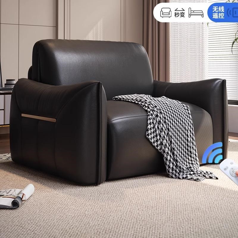 现代智能电动沙发床折叠两用客厅卧室多功能简约商务办公遥控沙发