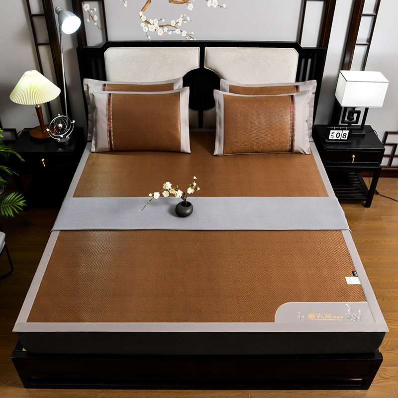 双面夏季单人床席子丝2024可折叠凉席藤新款新学生宿舍冰席家用席