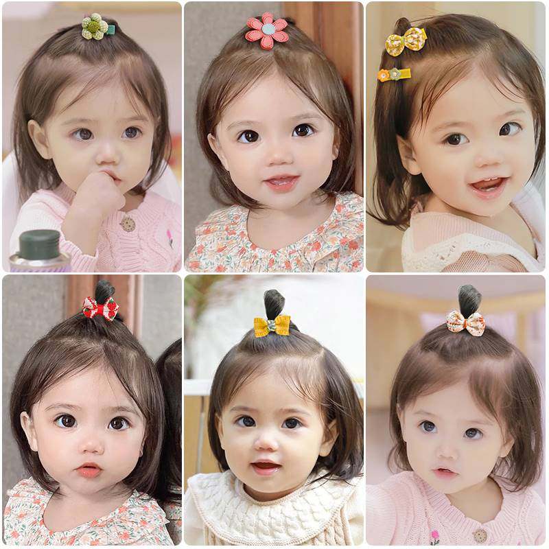 速发婴儿女宝宝不伤发小发夹发量少发夹安全夹洋派婴幼儿一岁发饰