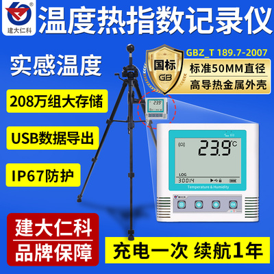 黑球温度计高精度工业环境综合温度热指数仪实感温度测试记录仪