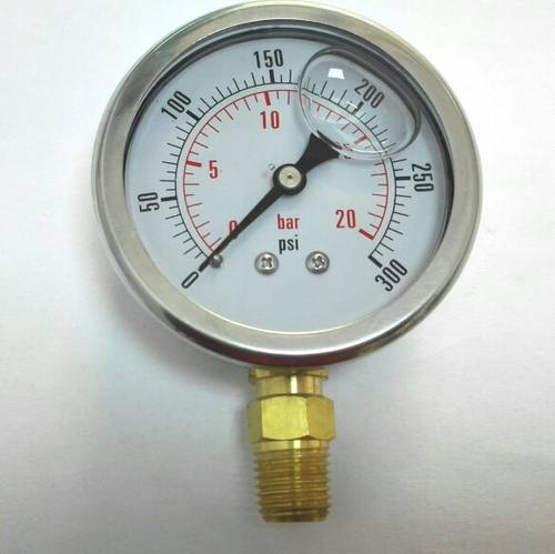 防振耐震压力表 yn-60i 0-300psi 20bar 螺纹npt1/4 立式 径向