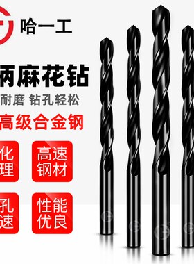 哈一工M2直柄麻花钻1-20MM哈尔滨电钻台钻白钢钻咀钻头高速钢HSS