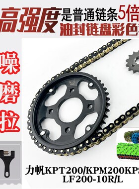 适用力帆KPT200/KPM200/KPS200/LF200-10R/L牙盘428HO油封套链条