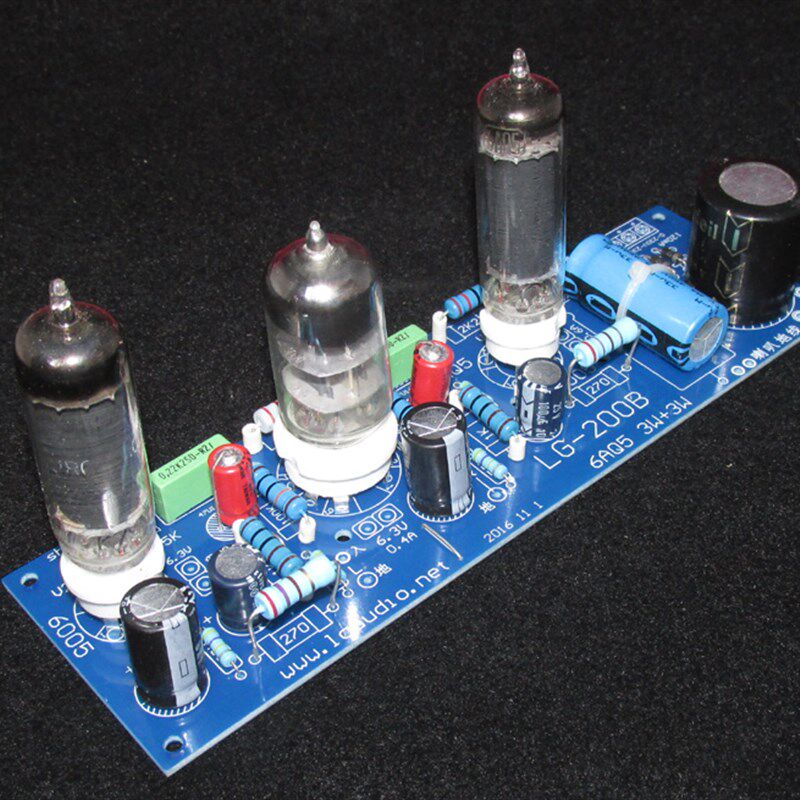 6N3+6AQ5  3W+3W单端甲类电子管功放板 管子可外露安装LG200B