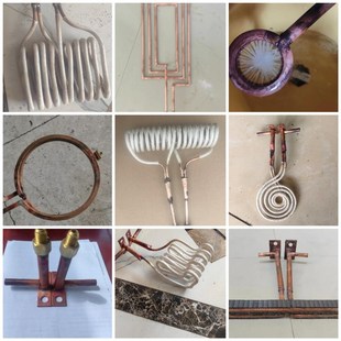 高频感应加热感应圈订制打金铜螺丝接头熔炼焊接圆开口型耐高温圈